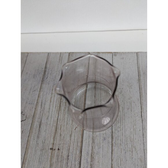 Pink Handblown Glass Vase Fluted Ruffle 5" Tall - Picture 2 of 6